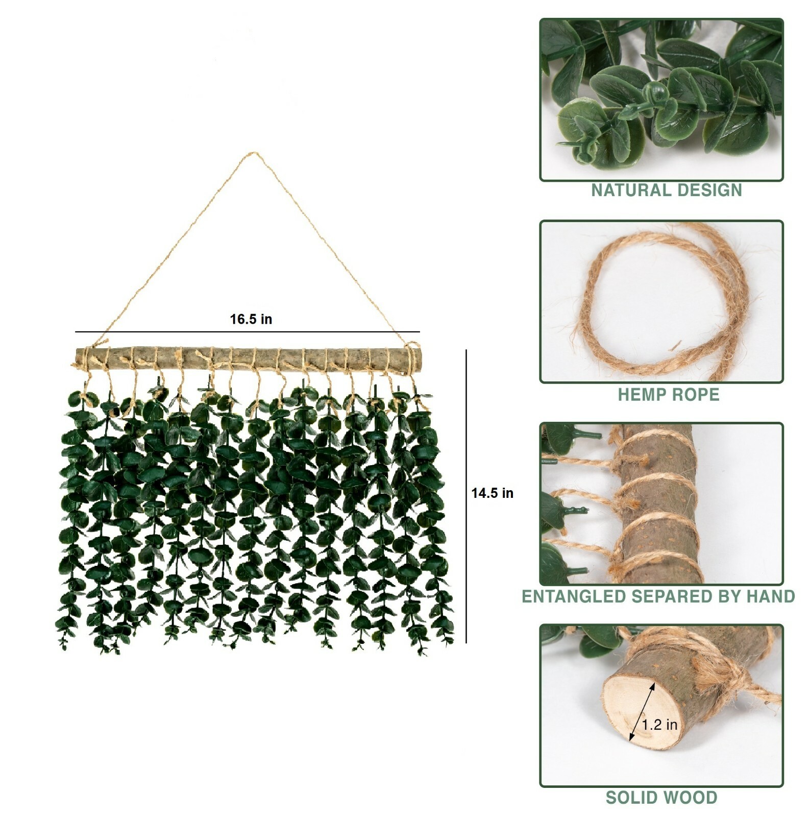 Artificial Eucalyptus Wall Hanging Decoration