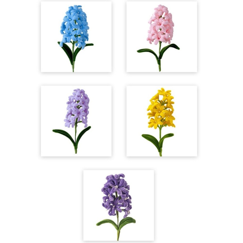 Hydrangea Bouquet Artificial Plastic Flower Handcrafted Detail 30cm Blue Purple