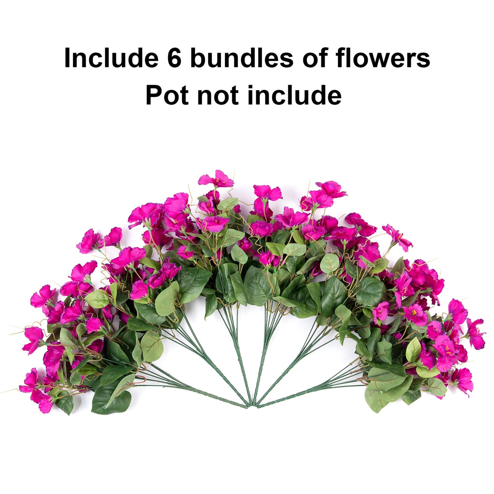 Fake Hibiscus Artificial Flowers for Outdoors Spring Summer Decoration, 6 Bun…