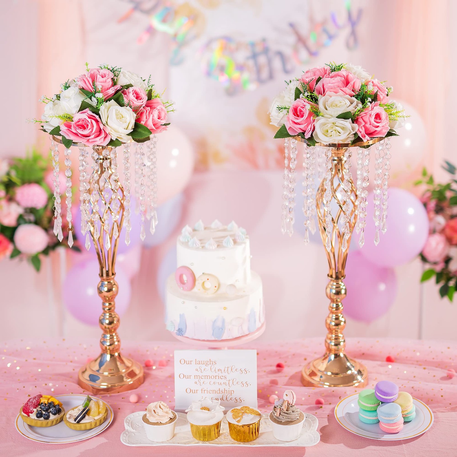 Flower Centerpieces for Wedding Tables: Wedding Table Decorations Pink & Whit…