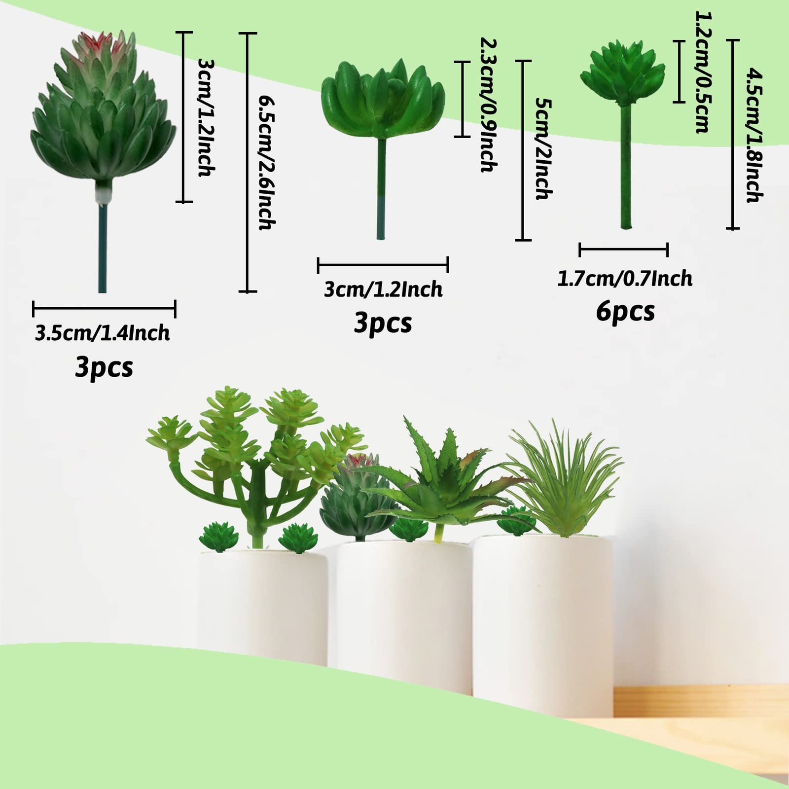 Fake Succulents Unpotted Realistic Plants Mini Artificial Succulent Plants
