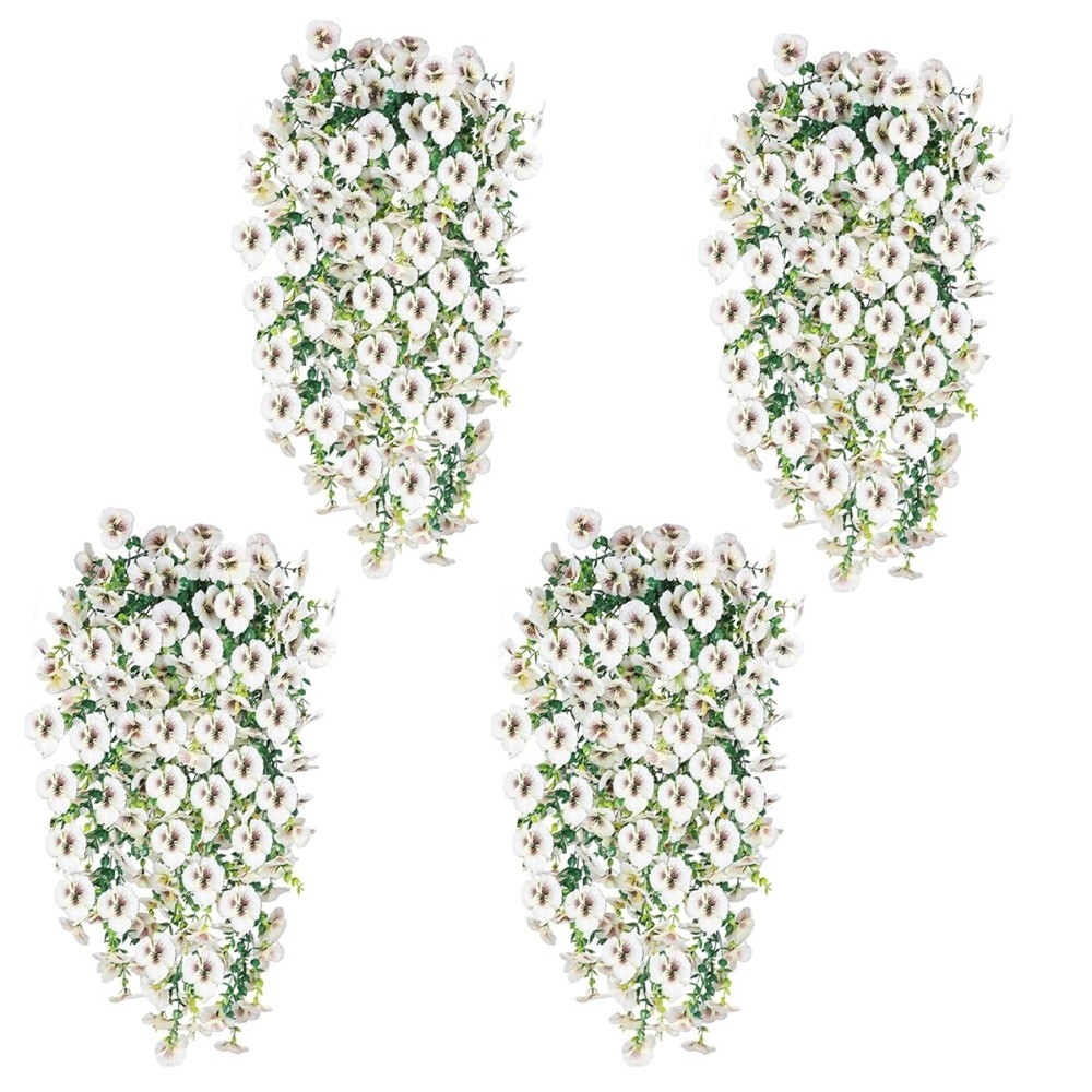 4x Artificial Hanging Orchid Flowers Fake Silk Plants Outdoor Garden Home Decor