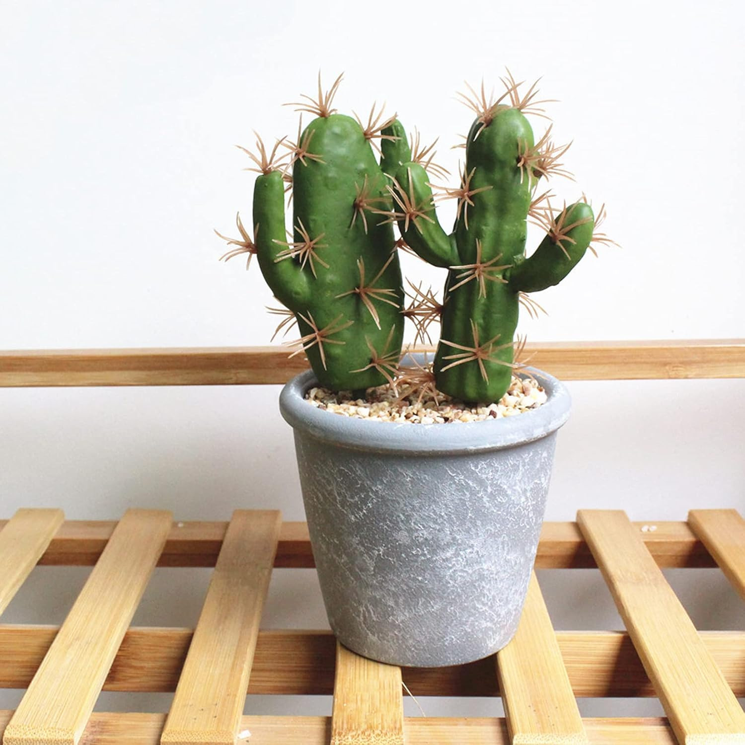 6 Pcs Artificial Cactus Faux Cactus Plant Flower Arrangement Green Plant Mate…