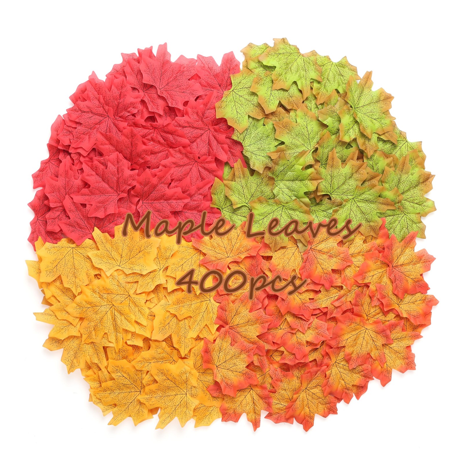400PC Fake Fall Leaves Autumn Fall Decor for Home Maple Leaf for Wedding Part…