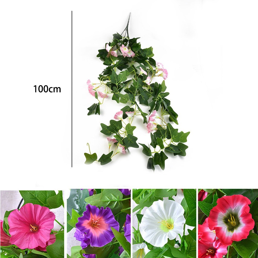 1PCS Artificial Fake Hanging Silk Plastic Flowers Vine Plant Garden Decoration