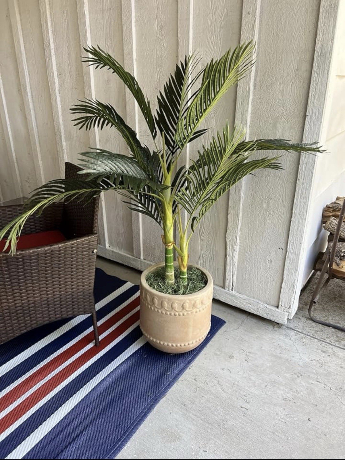 4’ Golden Cane Palm Artificial Tree w/15 Lvs Home Decor. Retail $94