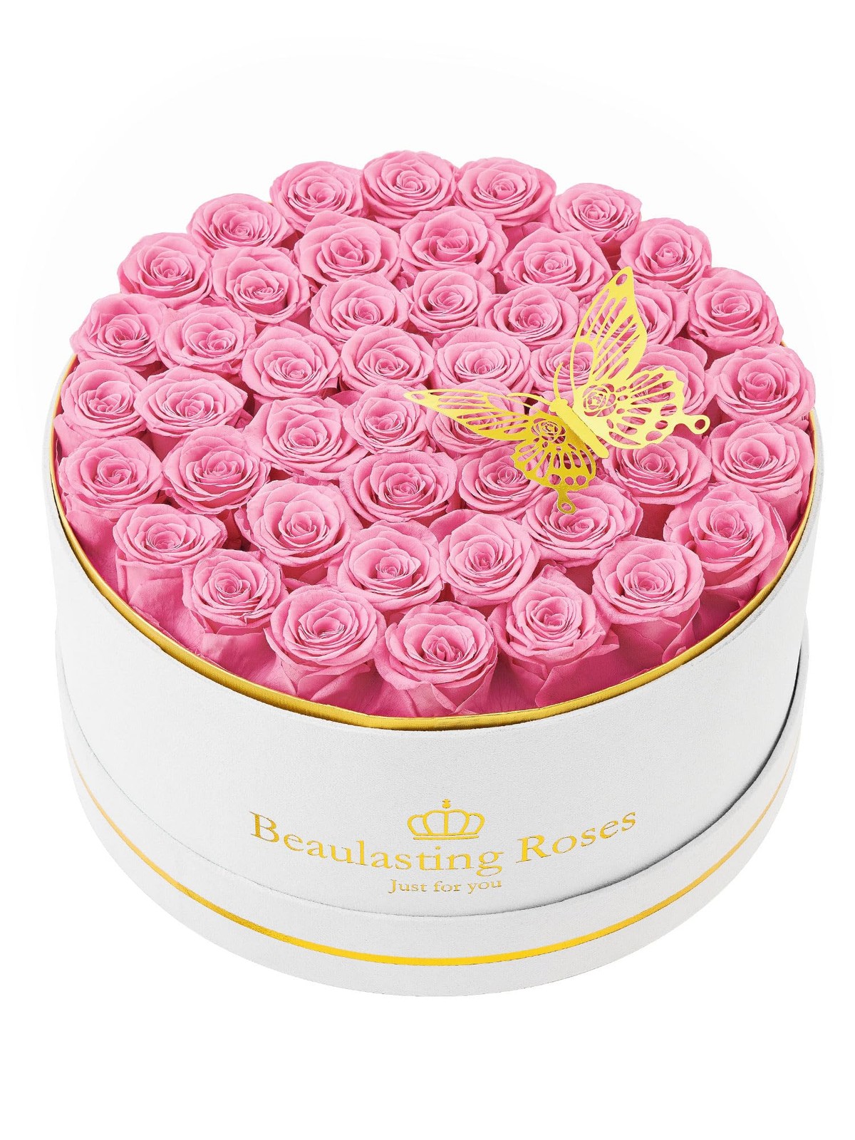 47 Preserved Roses Forever Flowers Real Roses In A Box Birthday Gift Pink