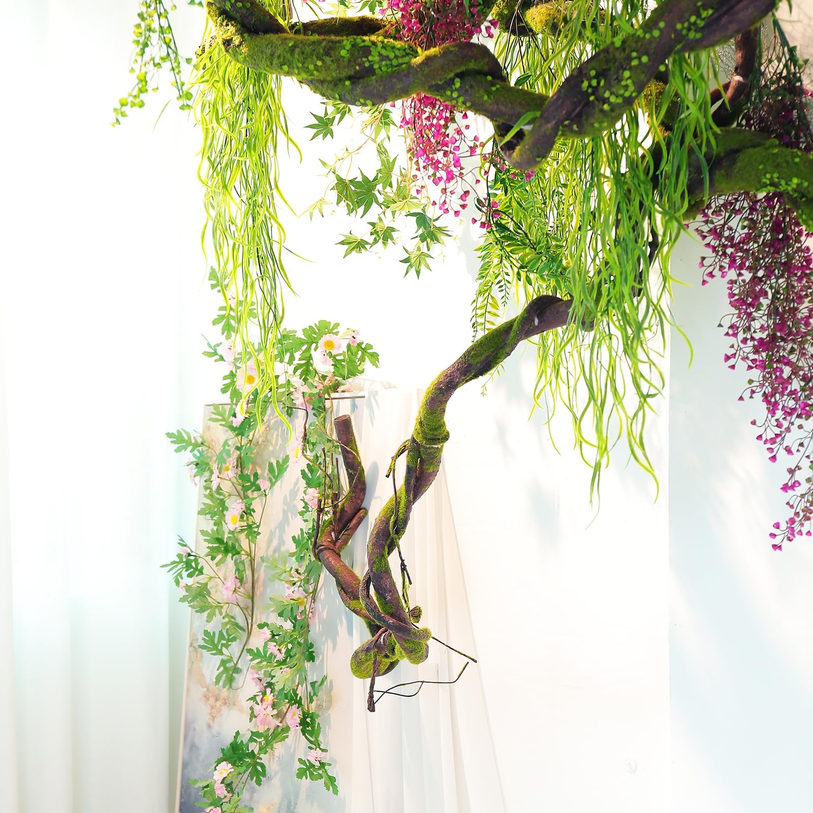 70.86″ Medium EVA Foam Soft Artificial Tree Branches Thick Trunk Twig Fake Vi…