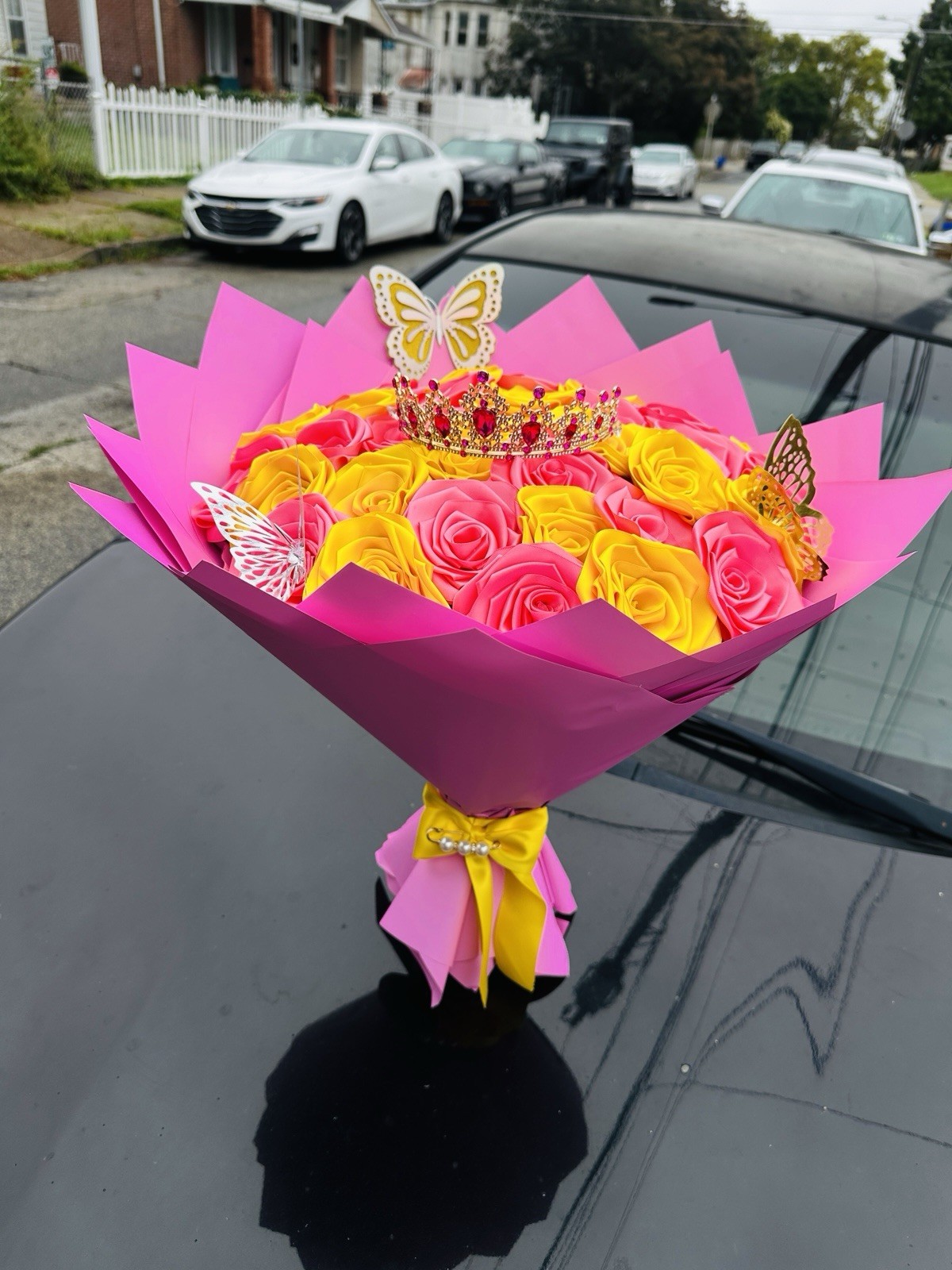 Eternal Roses Handmade 100% don’t Miss In 30 Roses It Crine, And Butterflies