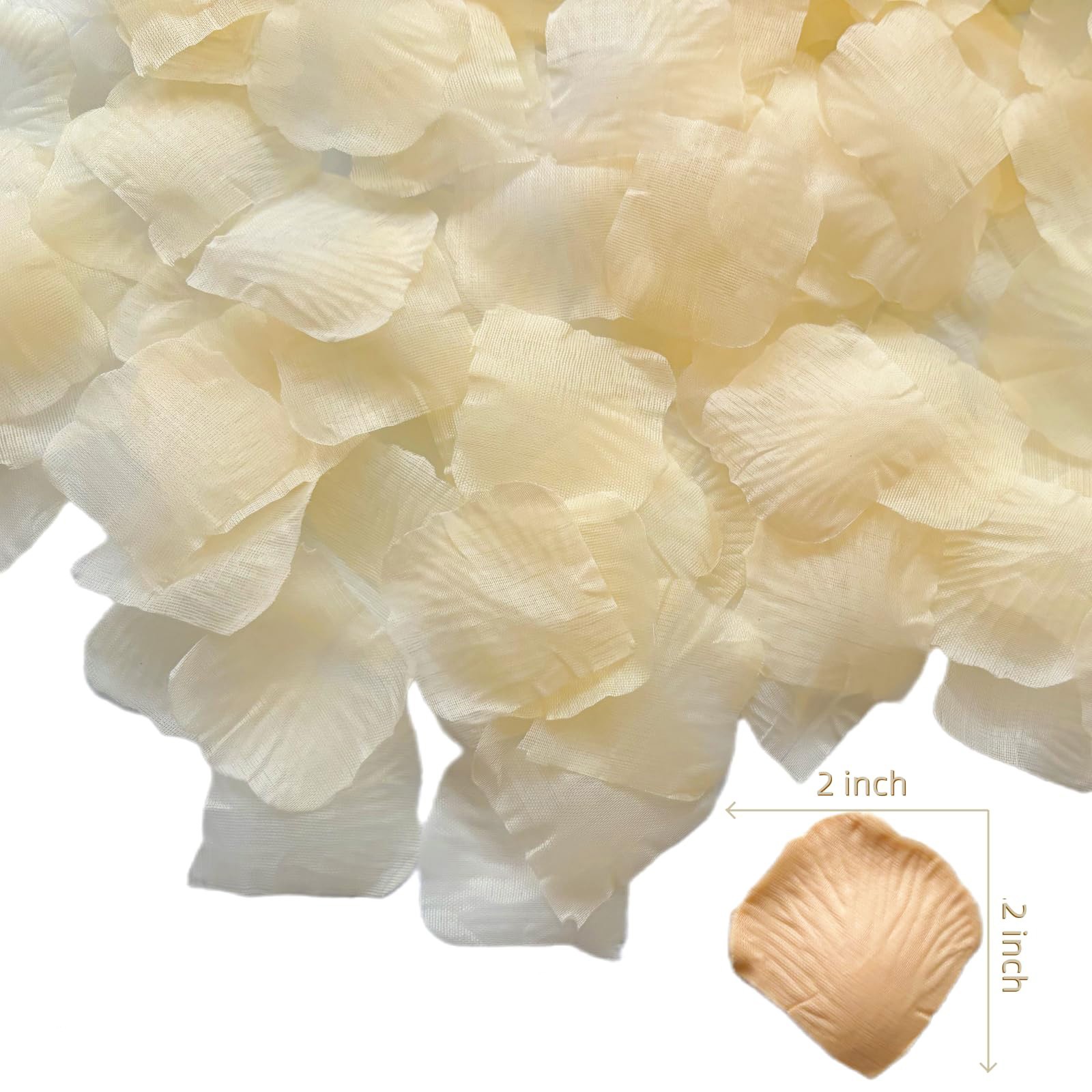 Silk Flower Petals, 1000PCS Champagne, Bridal Shower Decorations