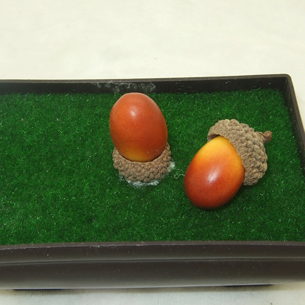 Realistic Fake Acorn Ornament Set of 50 for Home Decoration and Photo Props