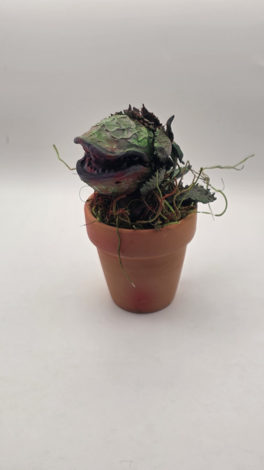 Audrey II Little Shop of Horrors Airbrushed Carnivorous includes Pot & Moss 5″