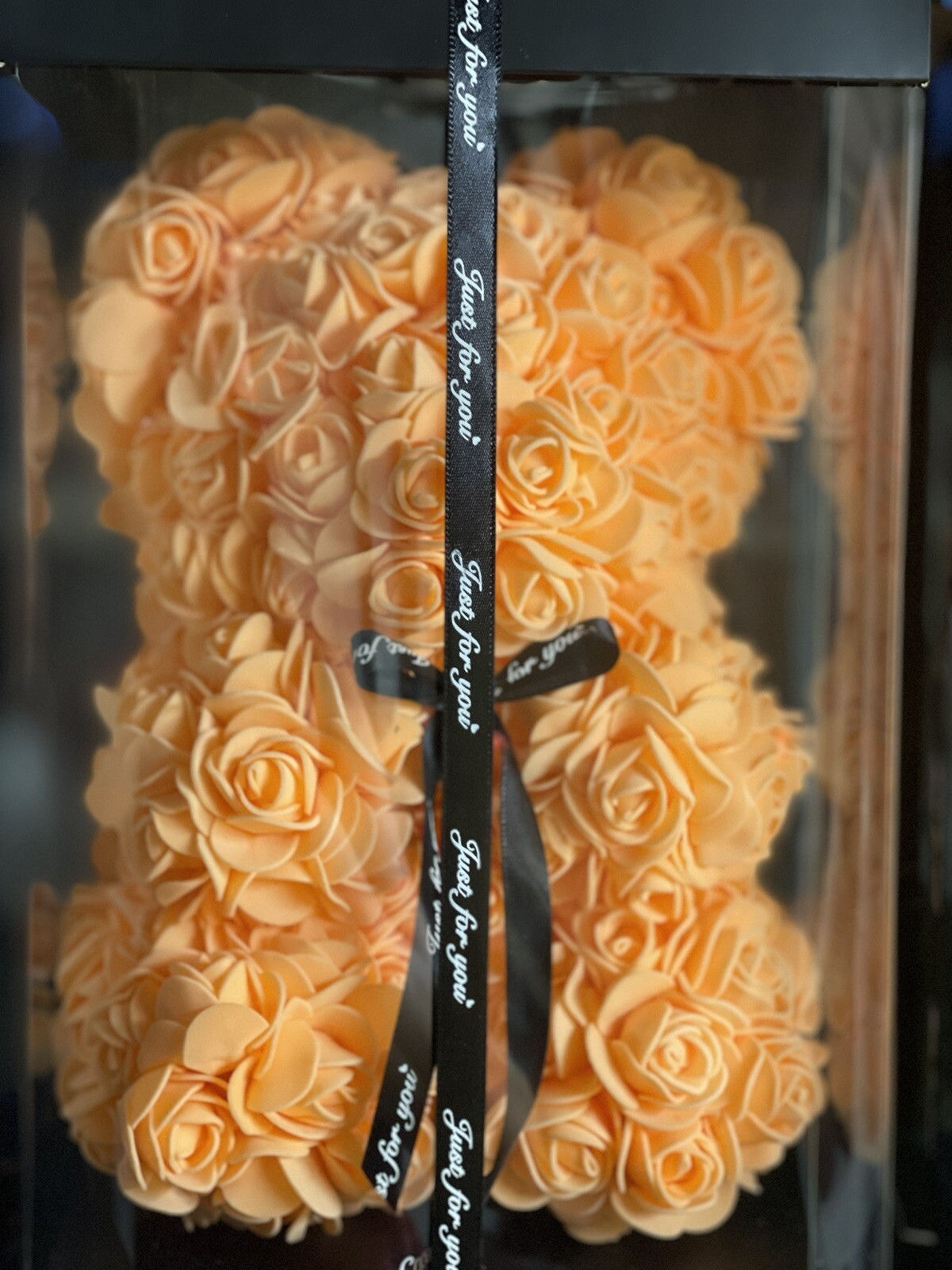  Rose BEAR W/ Display Case Gift for Birthday Anniversaries Gift 9″ 10 colors 
