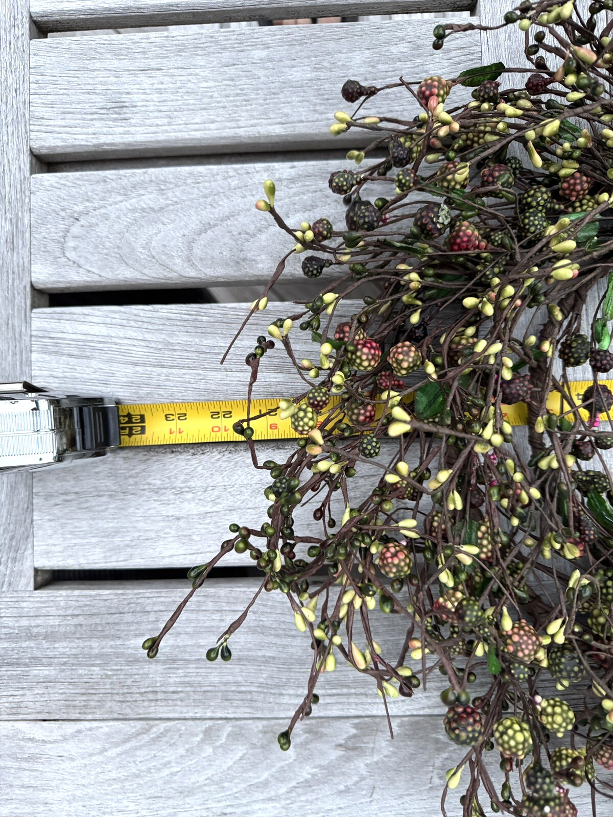Raspberry Twig Wreath 16-21” Berry Fall Door Decoration Wall Decor – NEW