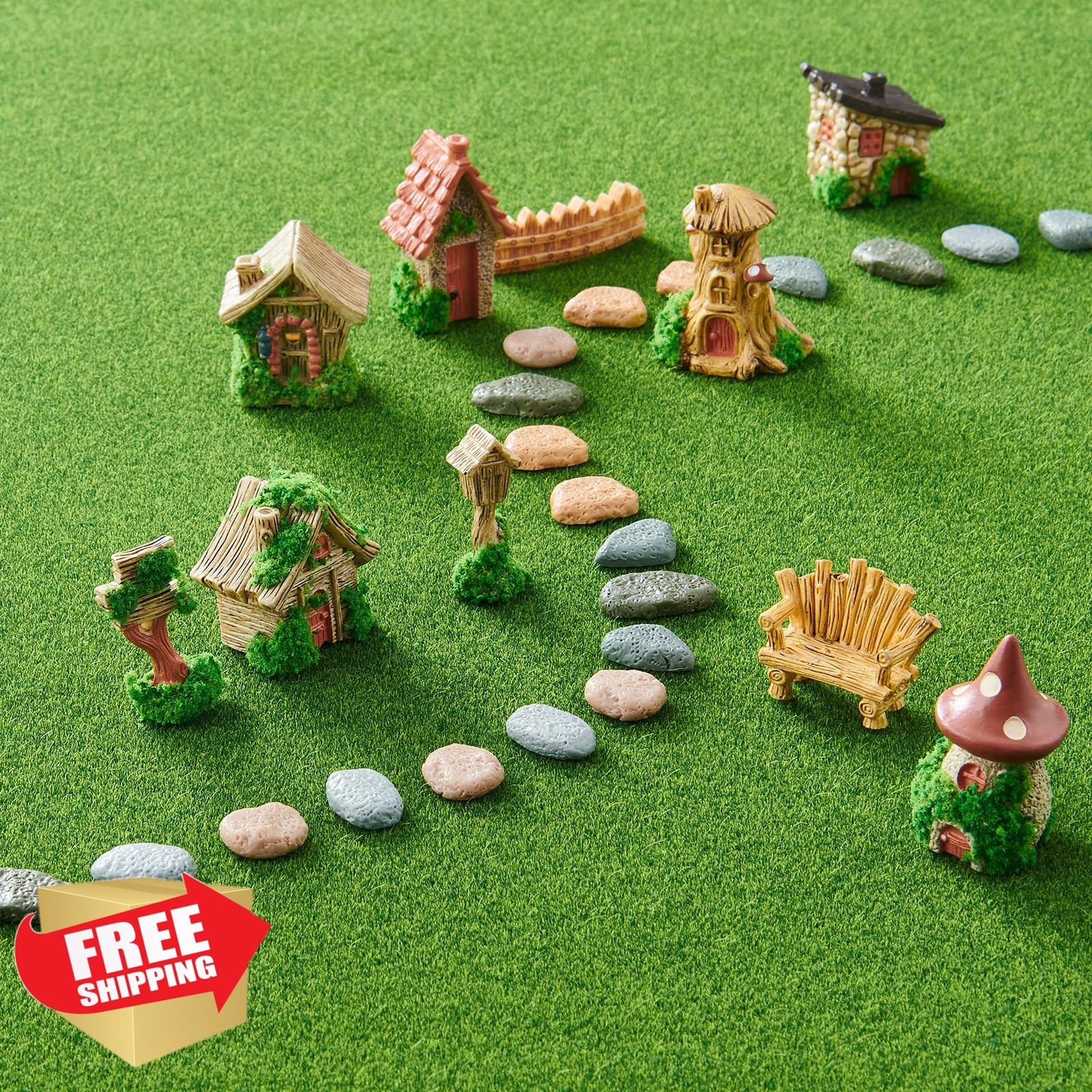 NATURFLAIR Fake Grass 6×6 Inch Green 2