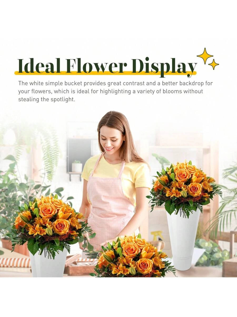 12x Plastic Buckets Florists Gardens Weddings Bars Clubs Balconies