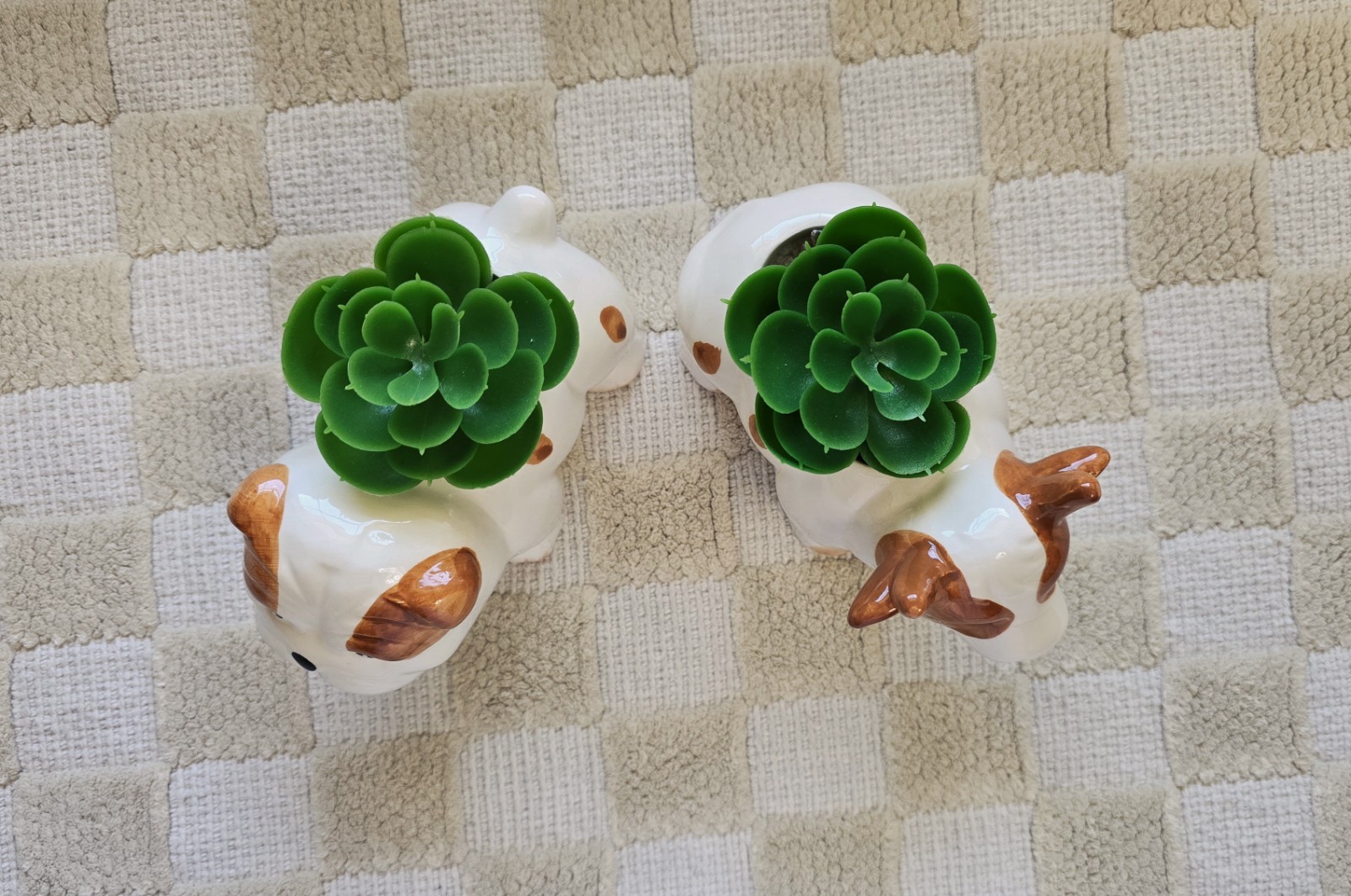 Old East Main Co. High Quality Animal Shape Planters With Lifelike Succulent