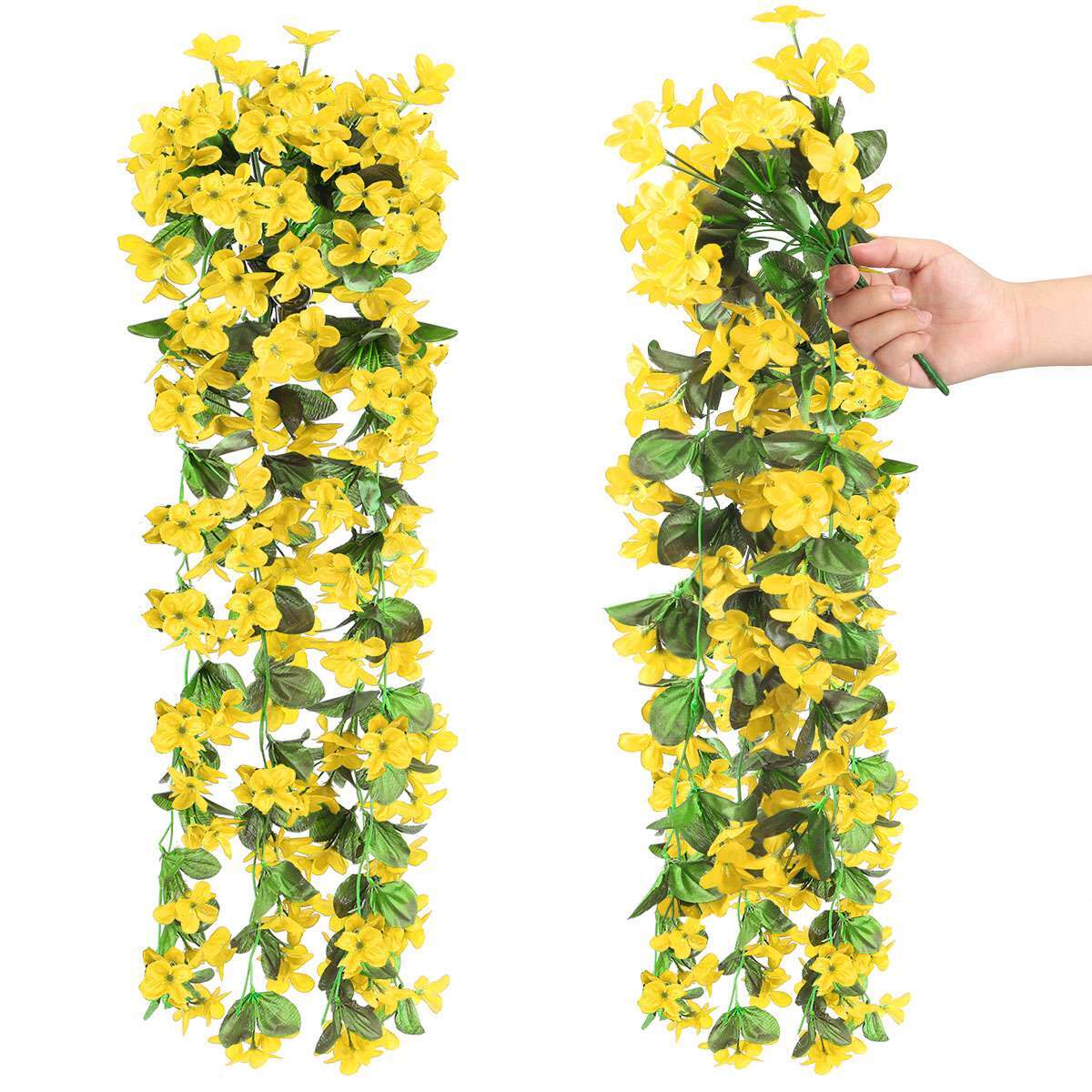 LOT Artificial Violet Flowers Fake Plants Decor Hanging Outdoor Home Yard Garden