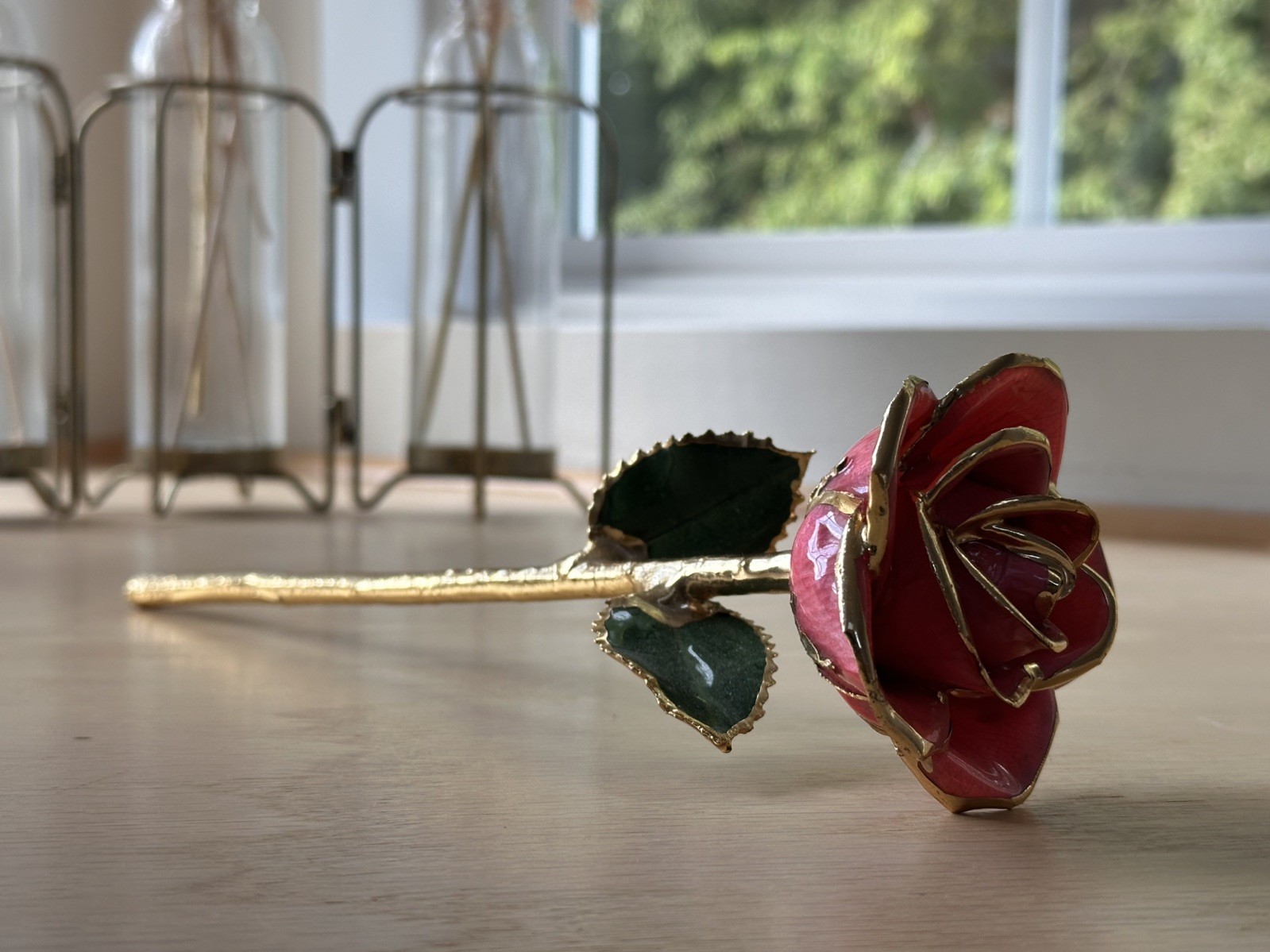 Steven Singer Jewelers – Real Rose – Preserved in 24k Gold – Pink