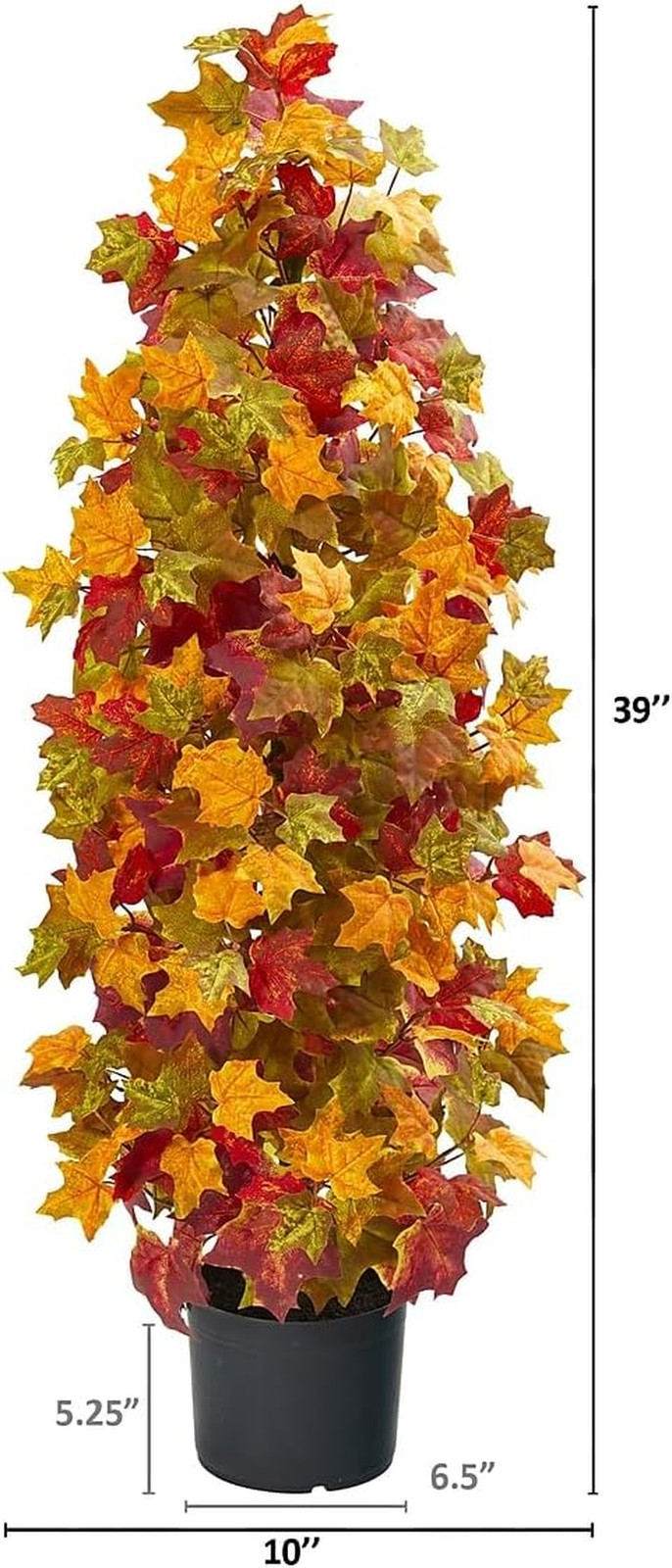 39″ Autumn Maple Silk Tree – Vibrant Orange Home Decor Accent
