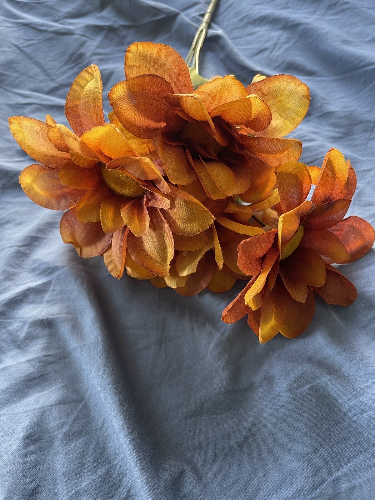 Yellow Artificial Faux Flower Bouquet 12in Used