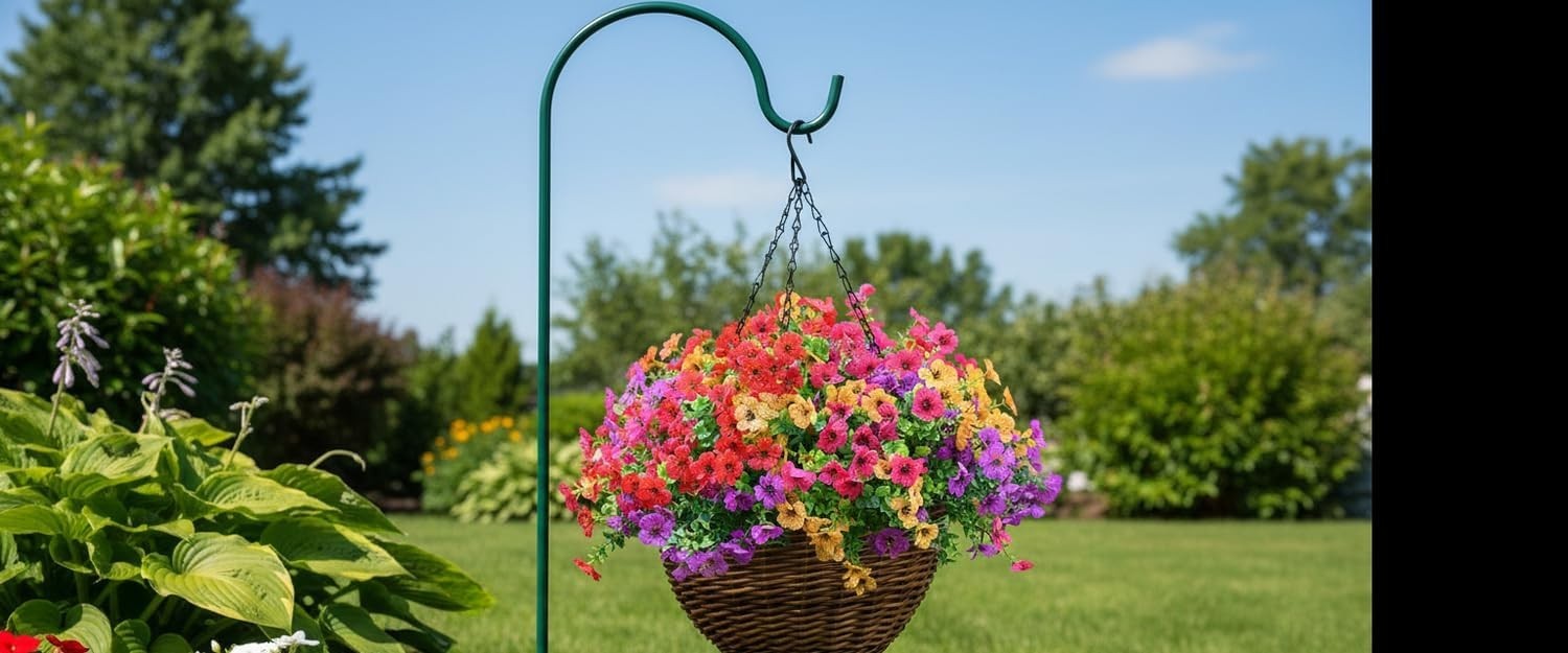 Lifelike Outdoor Artificial Flowers for Garden Porch Decor UV Resistant 12 Count
