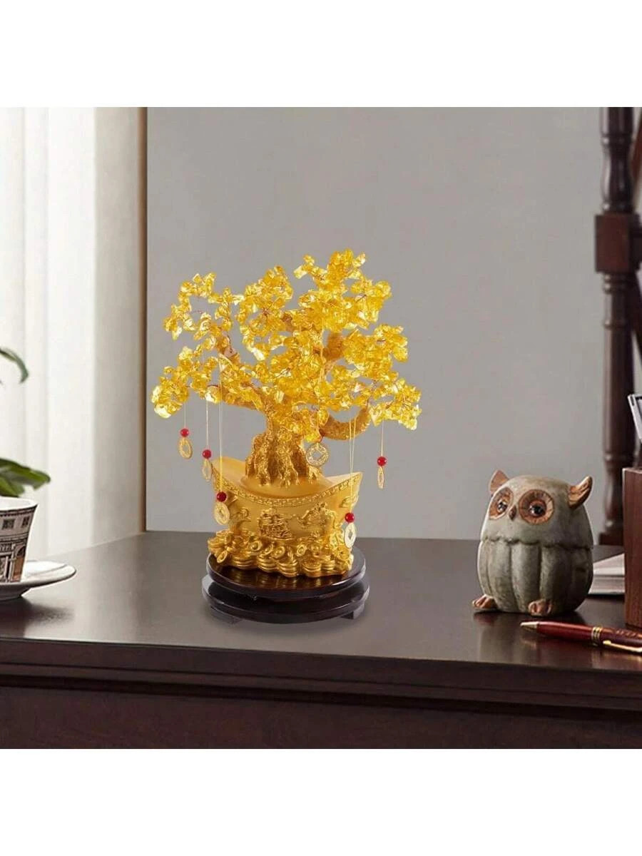 Tabletop Ornament, Crystal Money Tree Decoration, Feng Shui