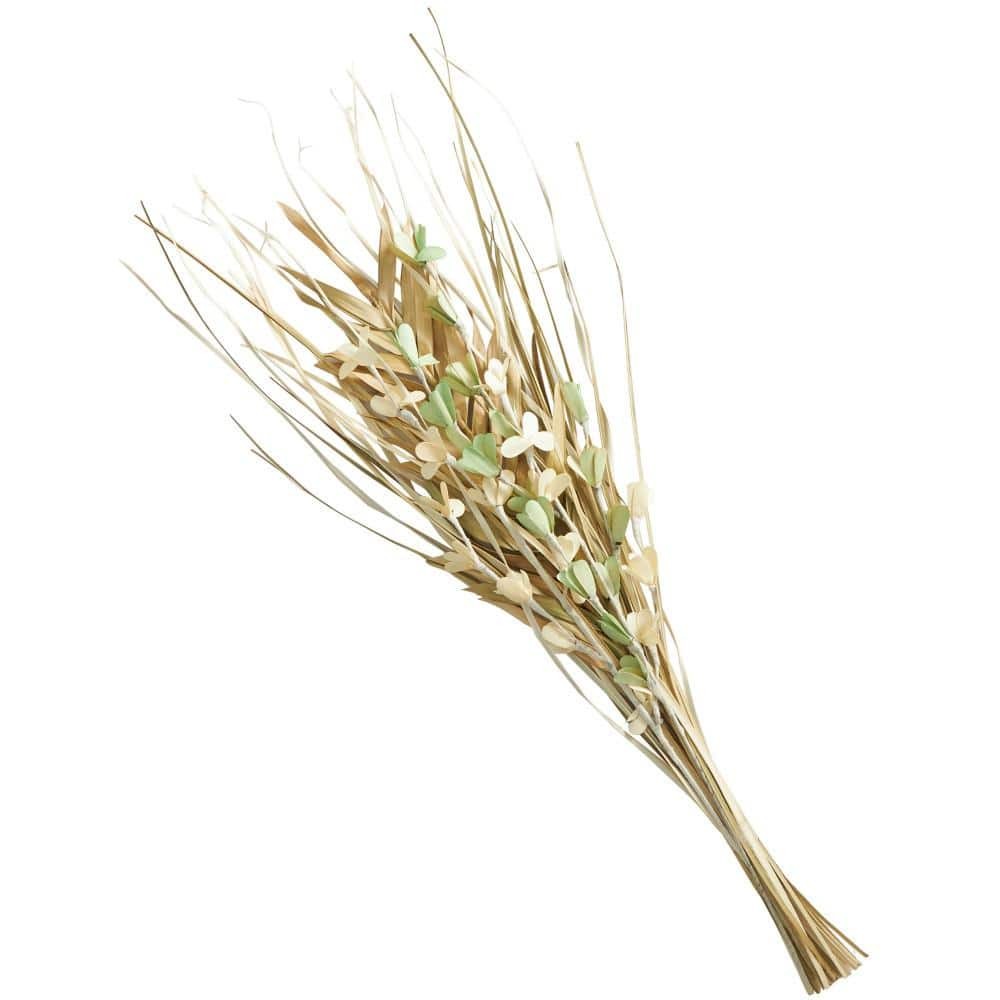 Tall Floral Grass Bouquet Palm Leaf Natural Foliage with Green Accents (One Bund