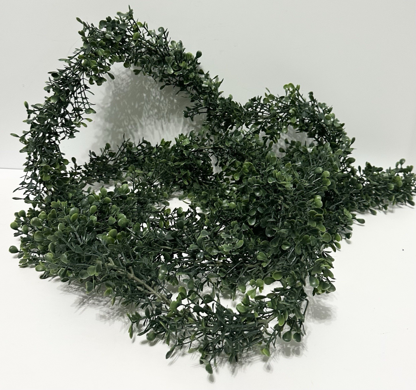 Faux Boxwood Garland, Synthetic Greenery, 3 Pieces, 12 Foot Each