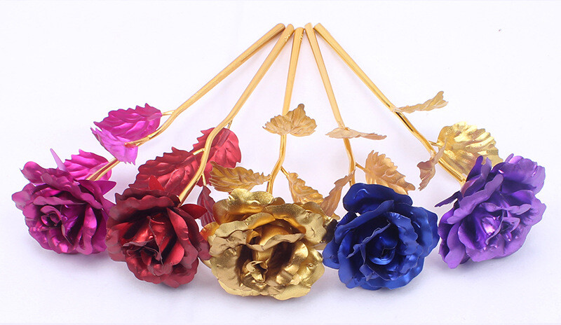 Gold Plated Real Rose 24K Dipped Flower Valentine’s Day Love Gifts For Her