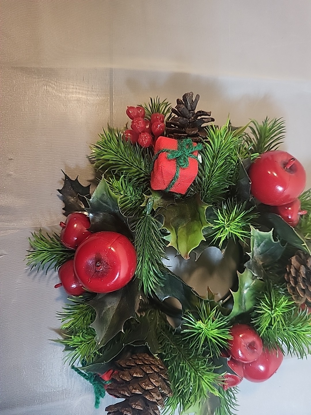 Small Vintage Artificial Christmas Wreath