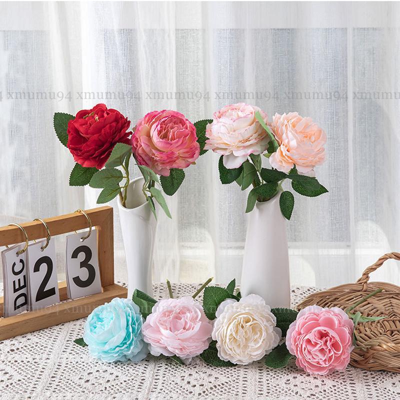 1/5/10Pcs Silk Artificial Fake Peony Flower Heads Bulk Craft Wedding Party Decor