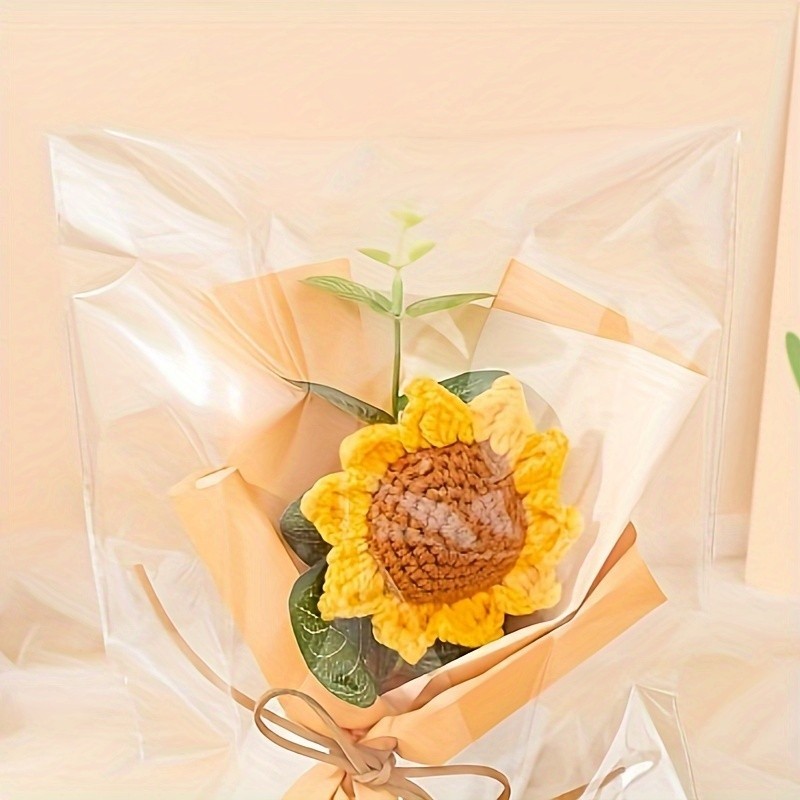 Handmade Eternal Flower Sunflower Daisy Bouquet Artificial Flower Crochet gift