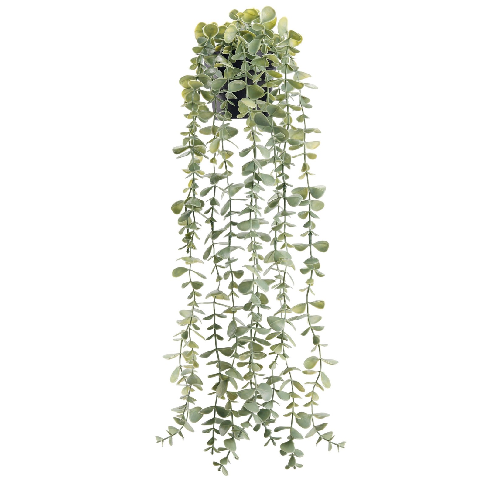 Artificial Eucalyptus Hanging Plants Fake Potted Greenery for Vintage Boho, Grey