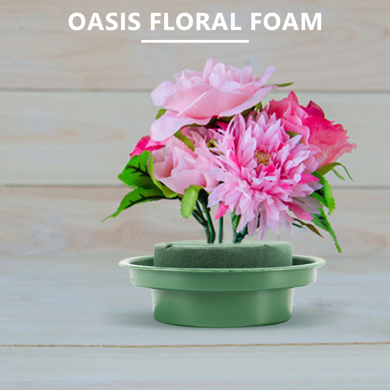 Flower Arrangement Kit – 6-Pack Round Floral Foam in Single Bowl for Table6154
