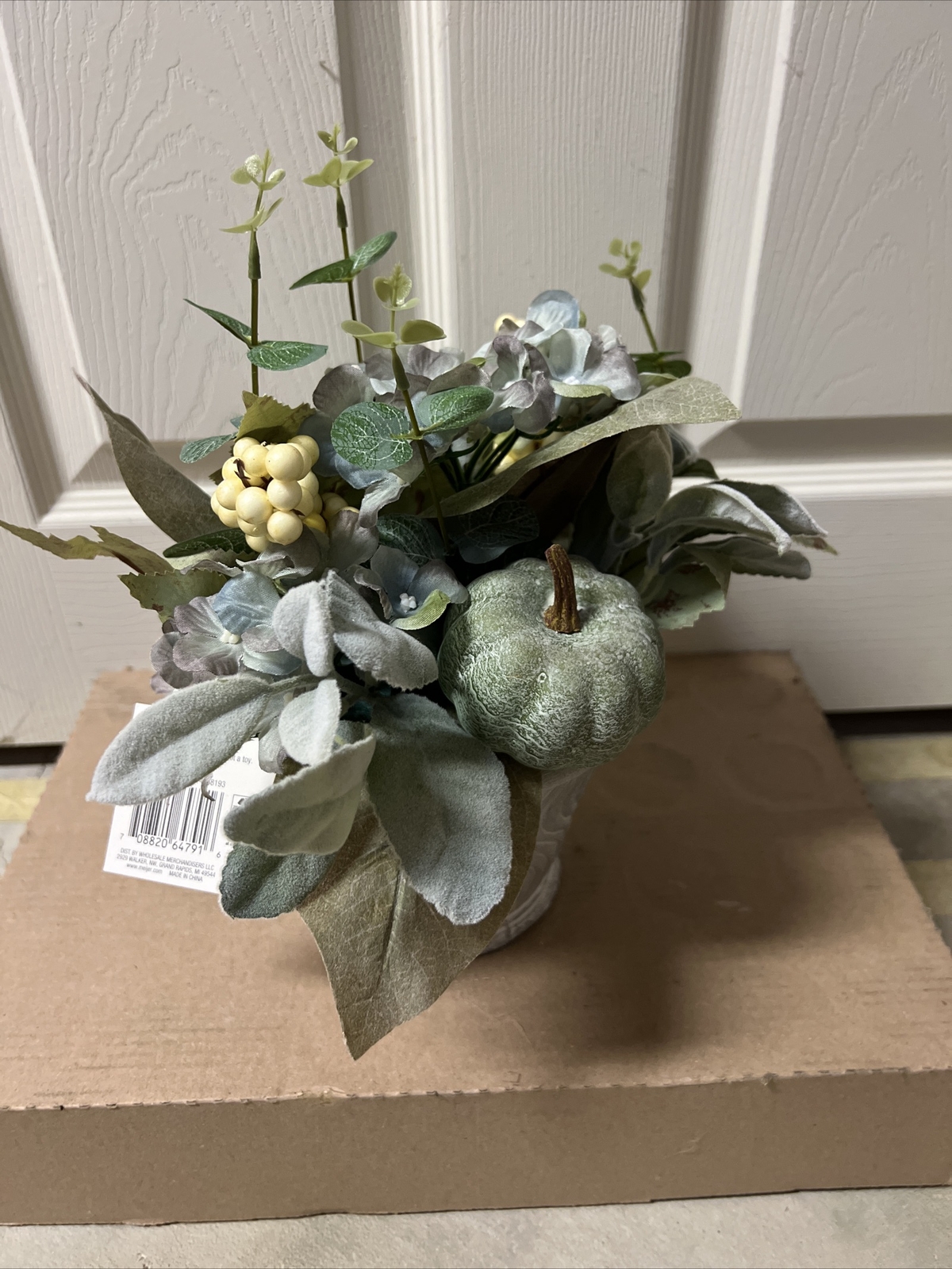 Eucalyptus Leaves Fall Flower arrangement Pumpkin