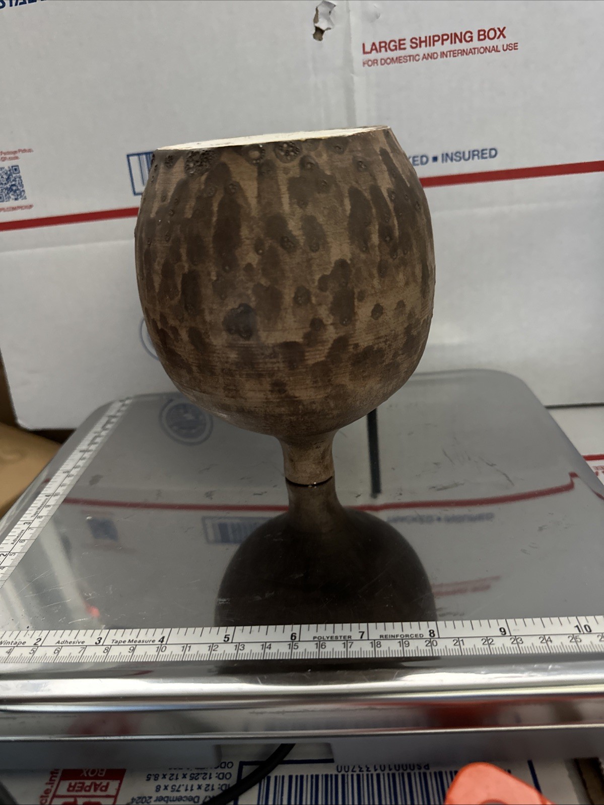 Earth flower vase Ceramic Bottle Pottery Studio Glazed Signed