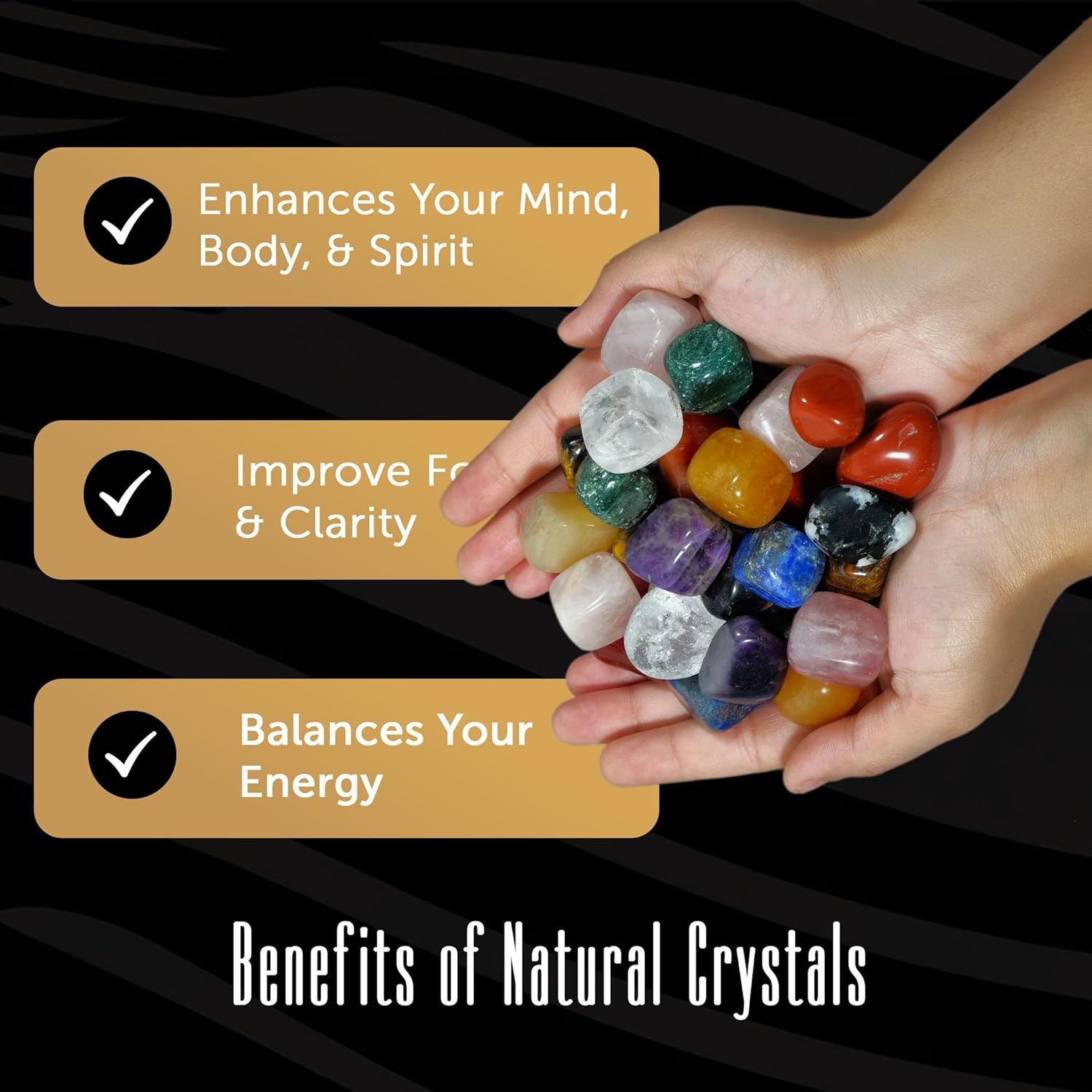 FASHIONZAADI 7 Chakra Tree of Life, Crystals and A-seven Golden Wire