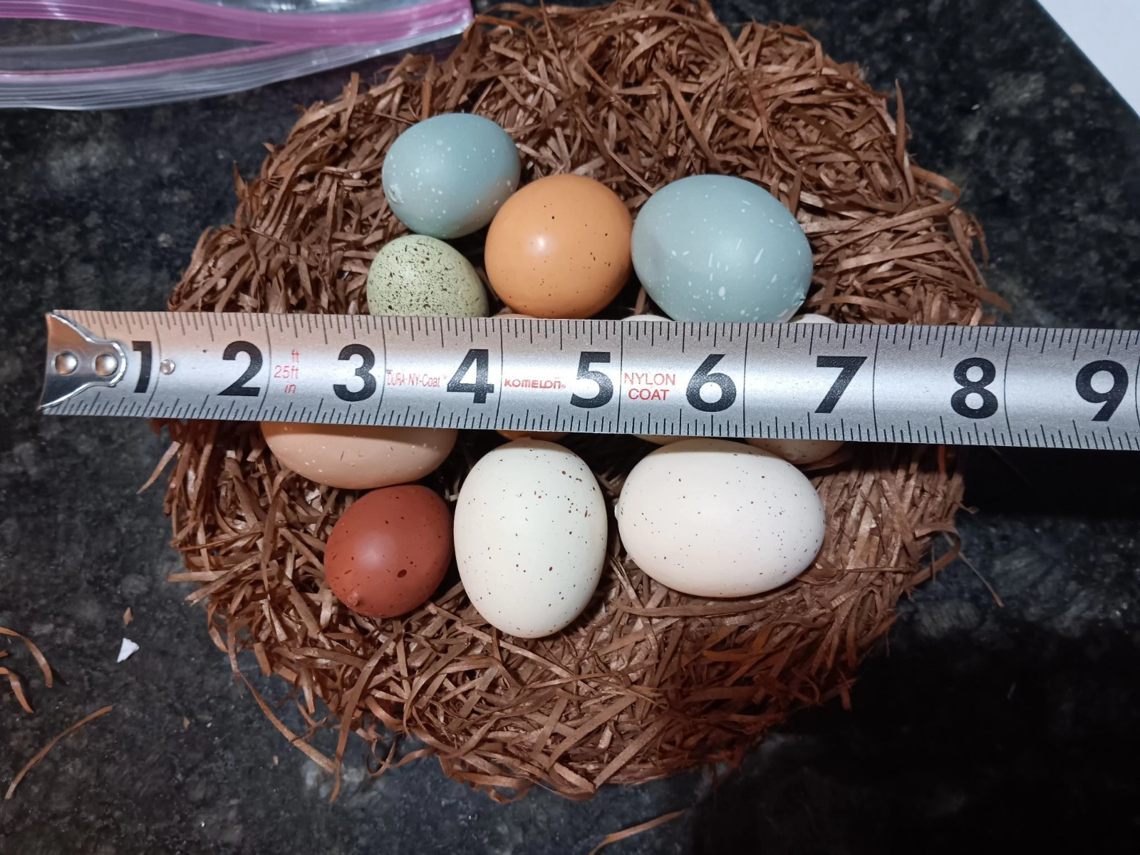 VTG Artificial Bird Nest w/ Speckled Eggs, Easter Spring Decor Rustic Farmhouse