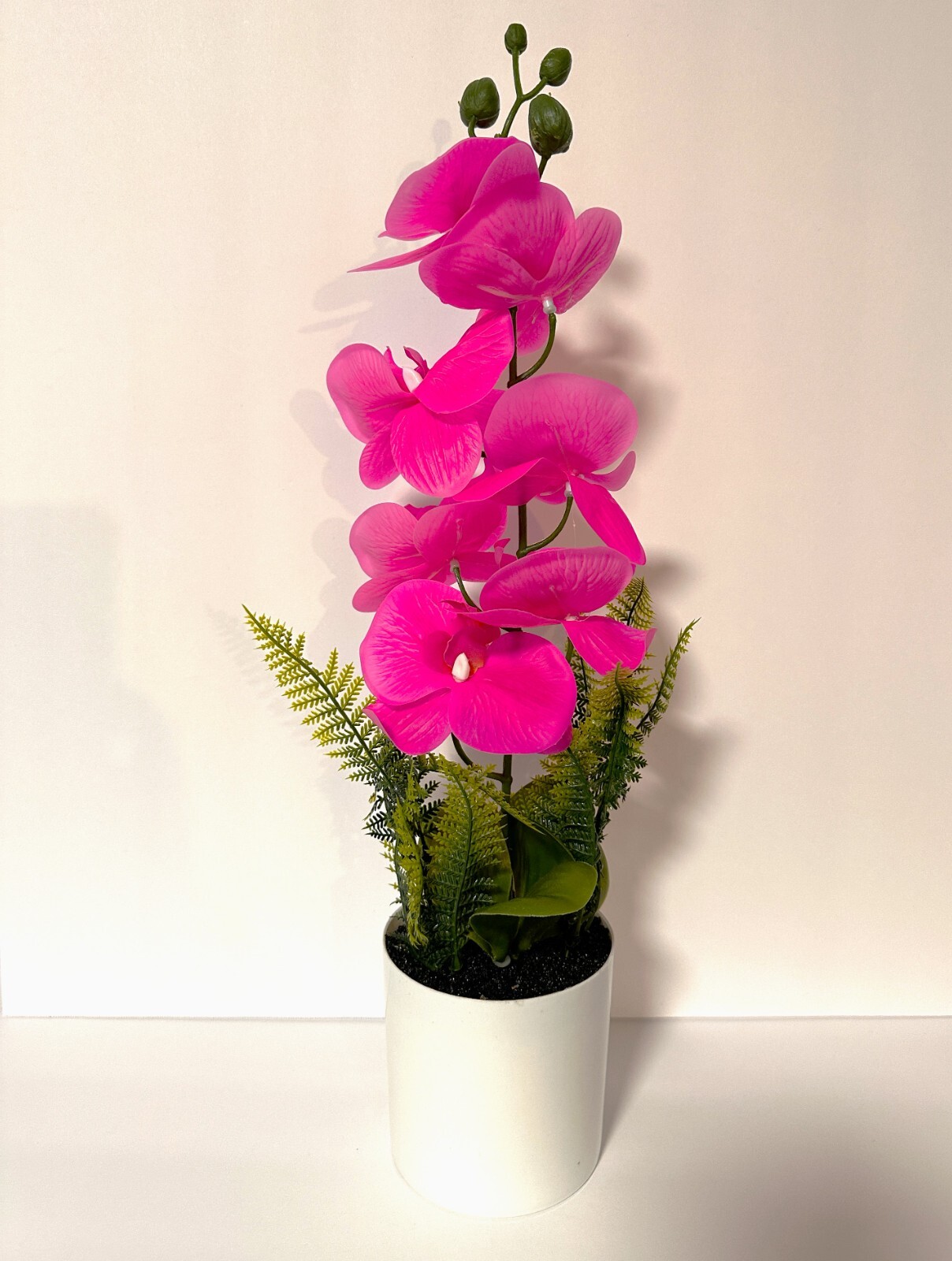 Artificial Flowers Potted Silk Orchid Faux Potted Flower Fake Phalaenopsis Decor