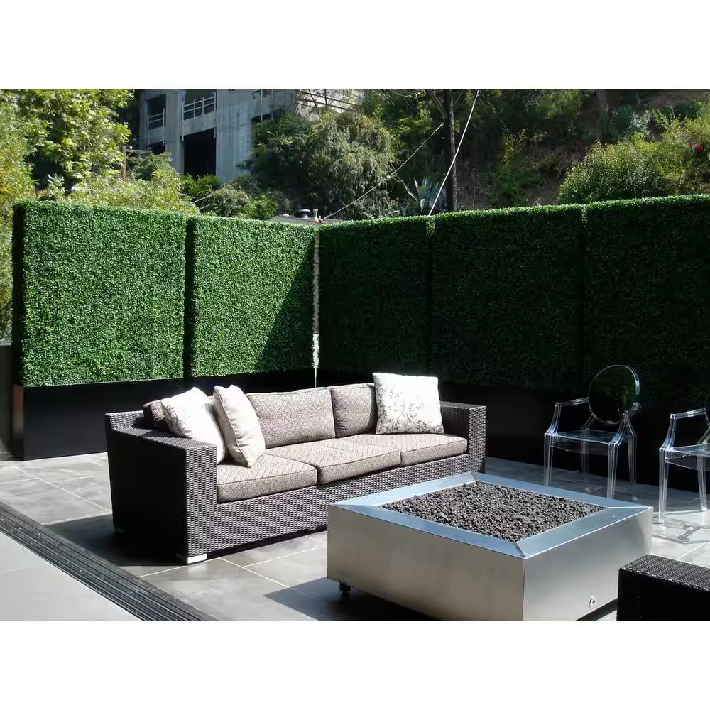 Gorgeous Home Artificial Boxwood Hedge Greenery Panels Dark Green 20 In. X 20 In