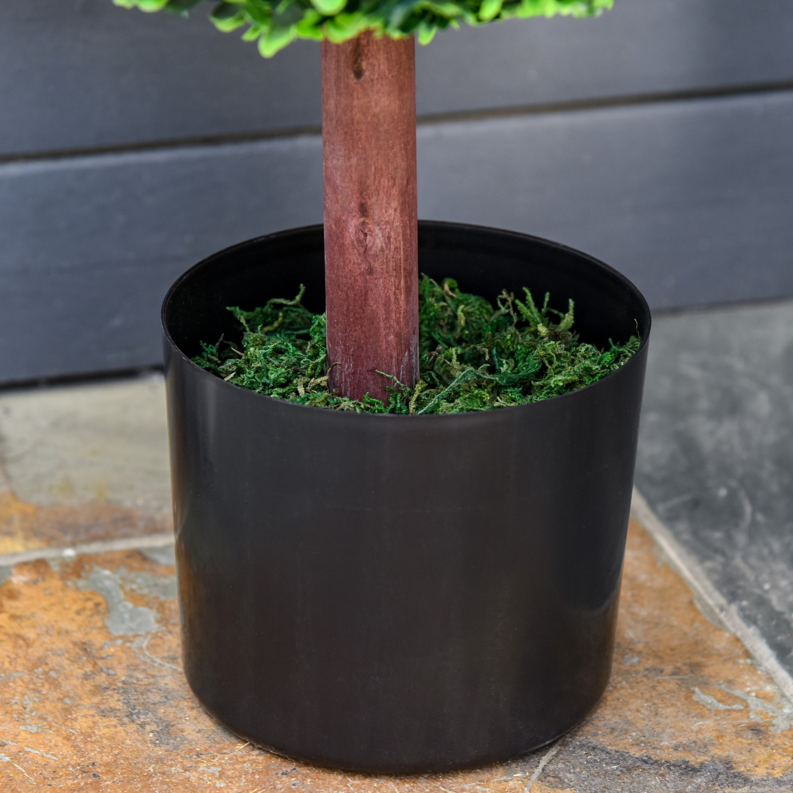 Indoor/ 23.5 Inch Faux Boxwood Greenery w/ High-Quality Color & Pot