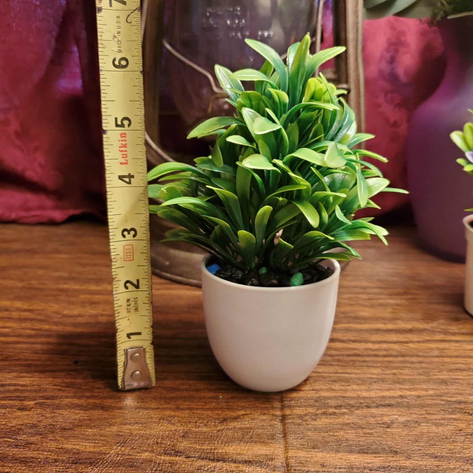 Mini Artificial Potted Plant Small Faux Greenery Spring Grass Bonsai Desk Decor