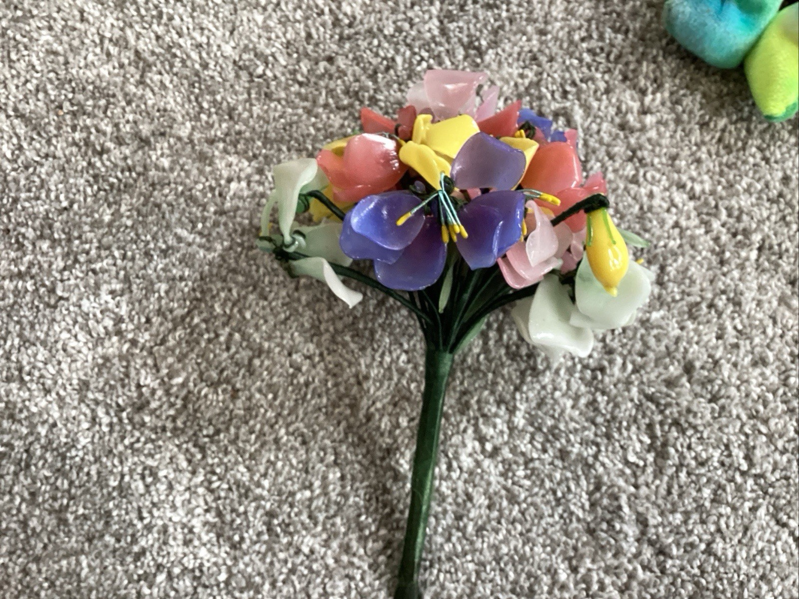 acrylic glass multicolor flower bouquet 6″