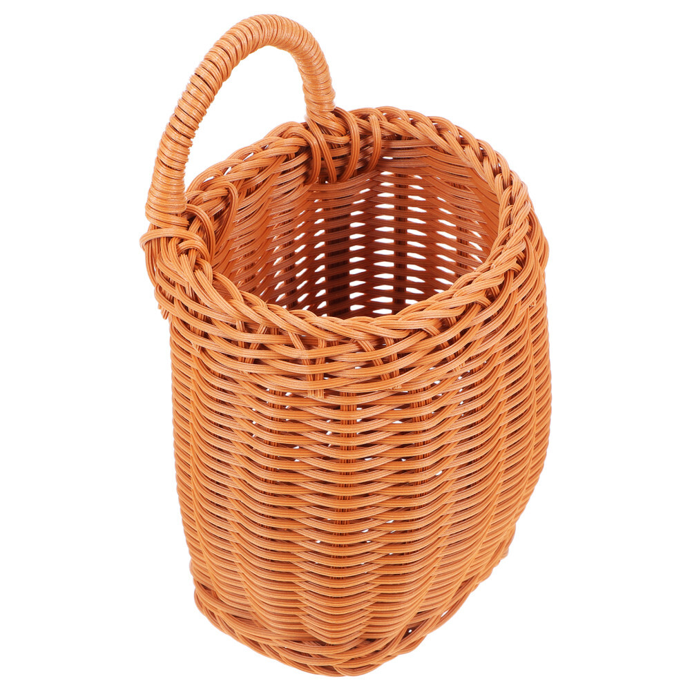 Hanging Wall Wicker Basket Front of Door Kitchen Storage Child