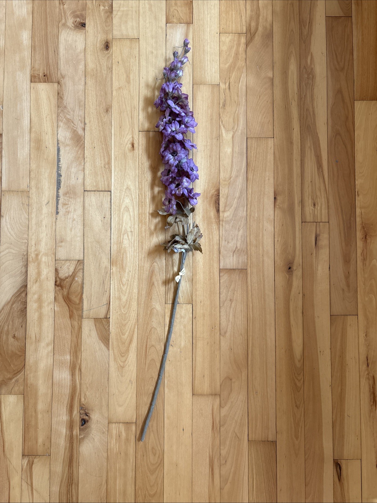Vintage Plastic Large Purple Larkspur Flower Stems – Case of 12 – New Old Stock