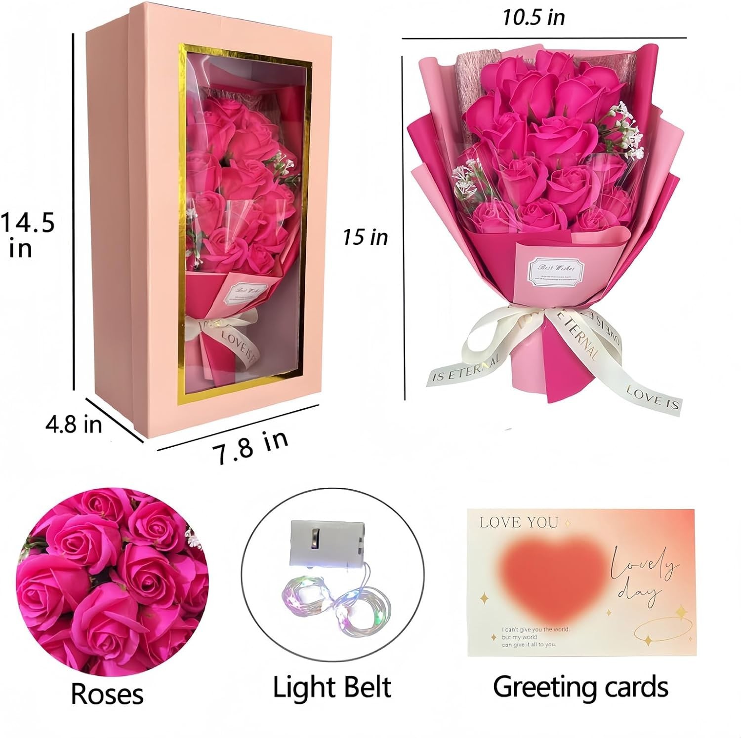 Beautifully Packaged Red Roses Bouquet with Necklace – Perfect for Any Occasion