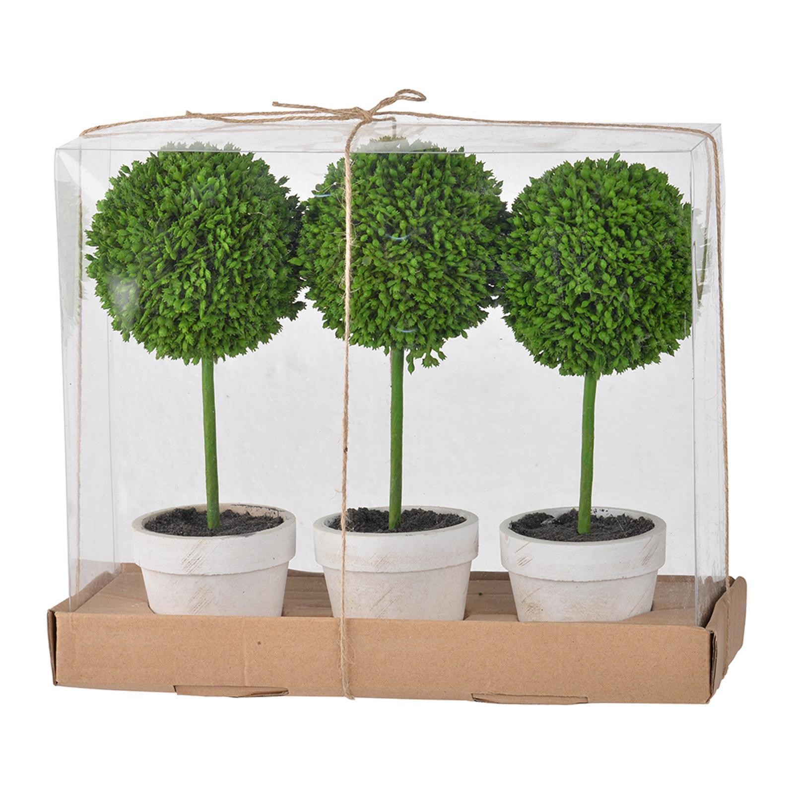 Decorative Faux Plants Set Plastic Topiary Home Office Green Plant Ornament for