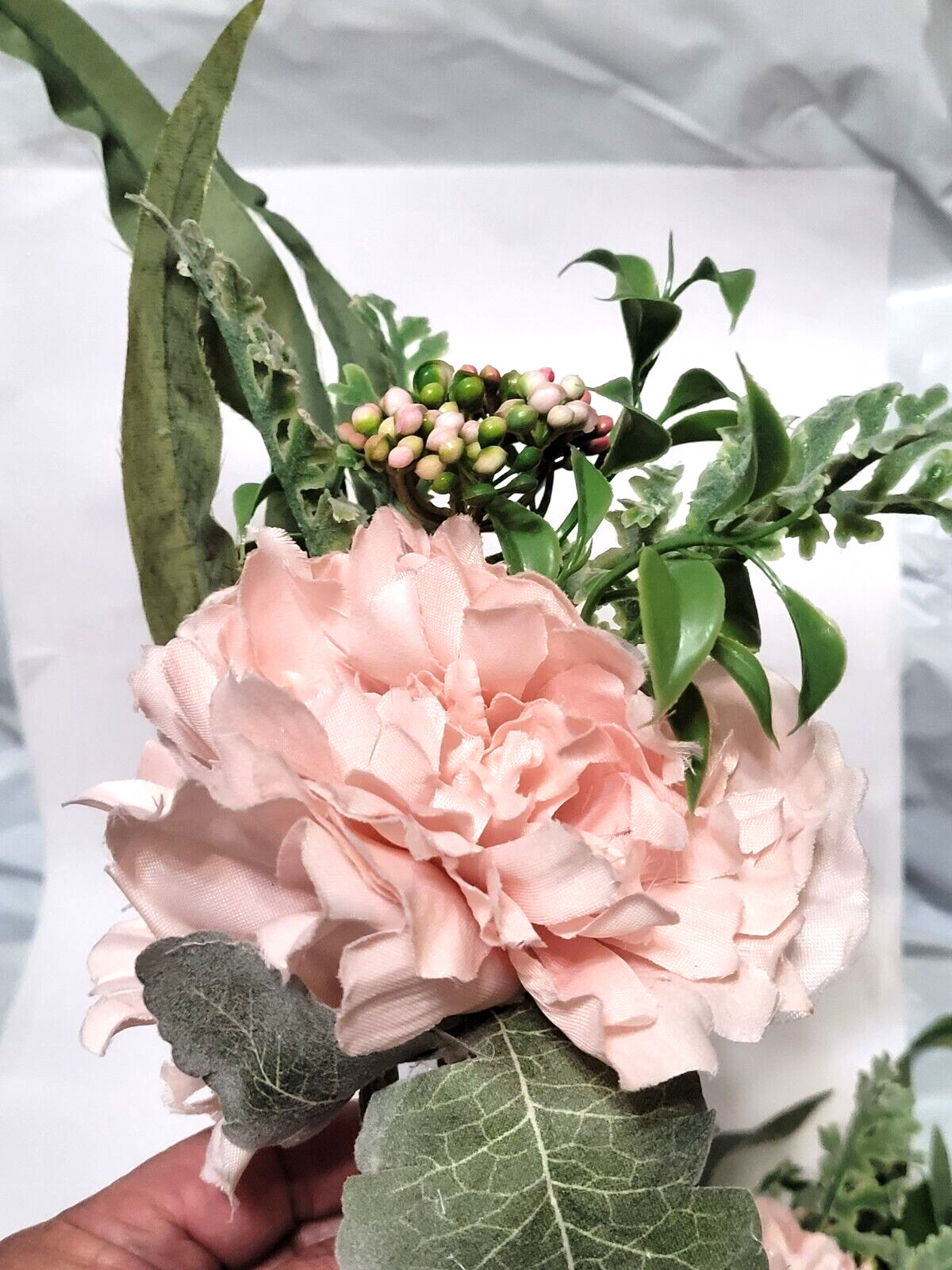 3 Pink Fabric Floral Picks, Blooming Autumn brand