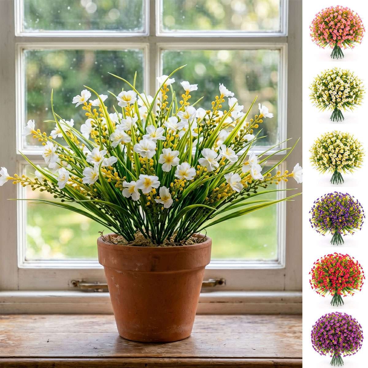 2-10 Artificial Flowers Fake Outdoor UV Resistant Boxwood Plants Shrubs Decor US